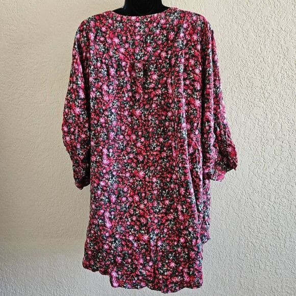 Torrid Harper Pullover 3/4 Sleeve Tunic Blouse - Picture 7 of 10